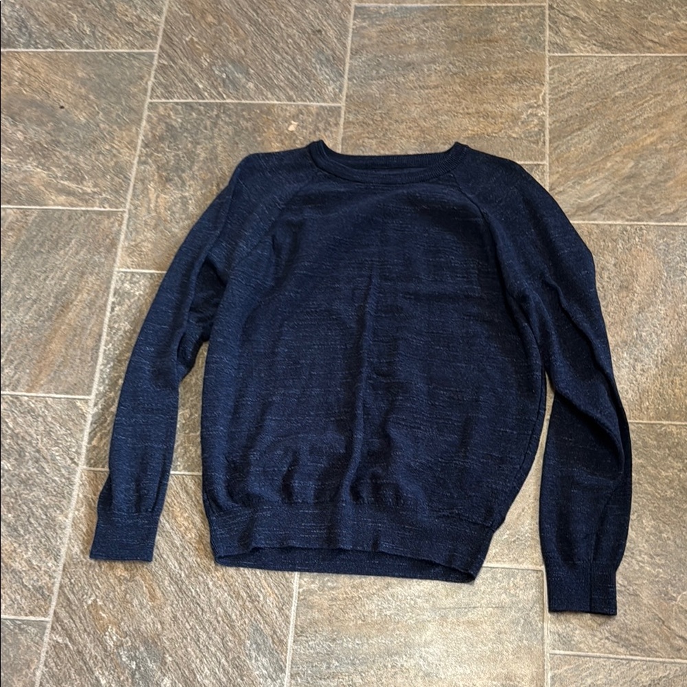 J. Crew Men's Deep Blue Crewneck Sweater